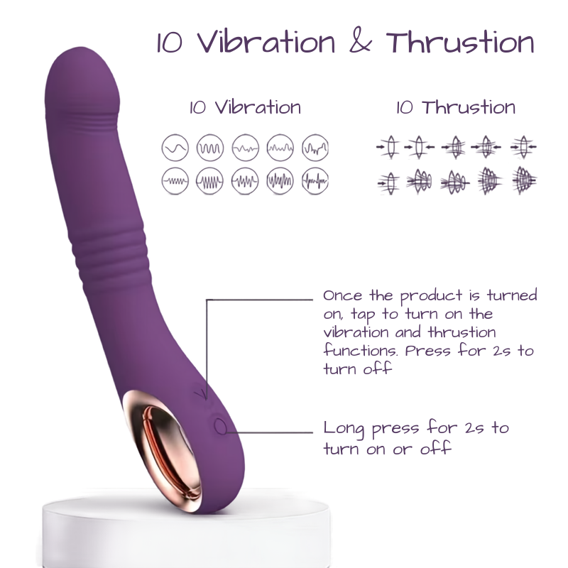 Thrusting Dildo Vibrator